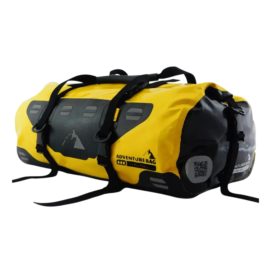 BOLSO PARA MOTO IMPERMEABLE ADVENTURE BAG DRYBAG 35 / 50 LTS AMARILLO