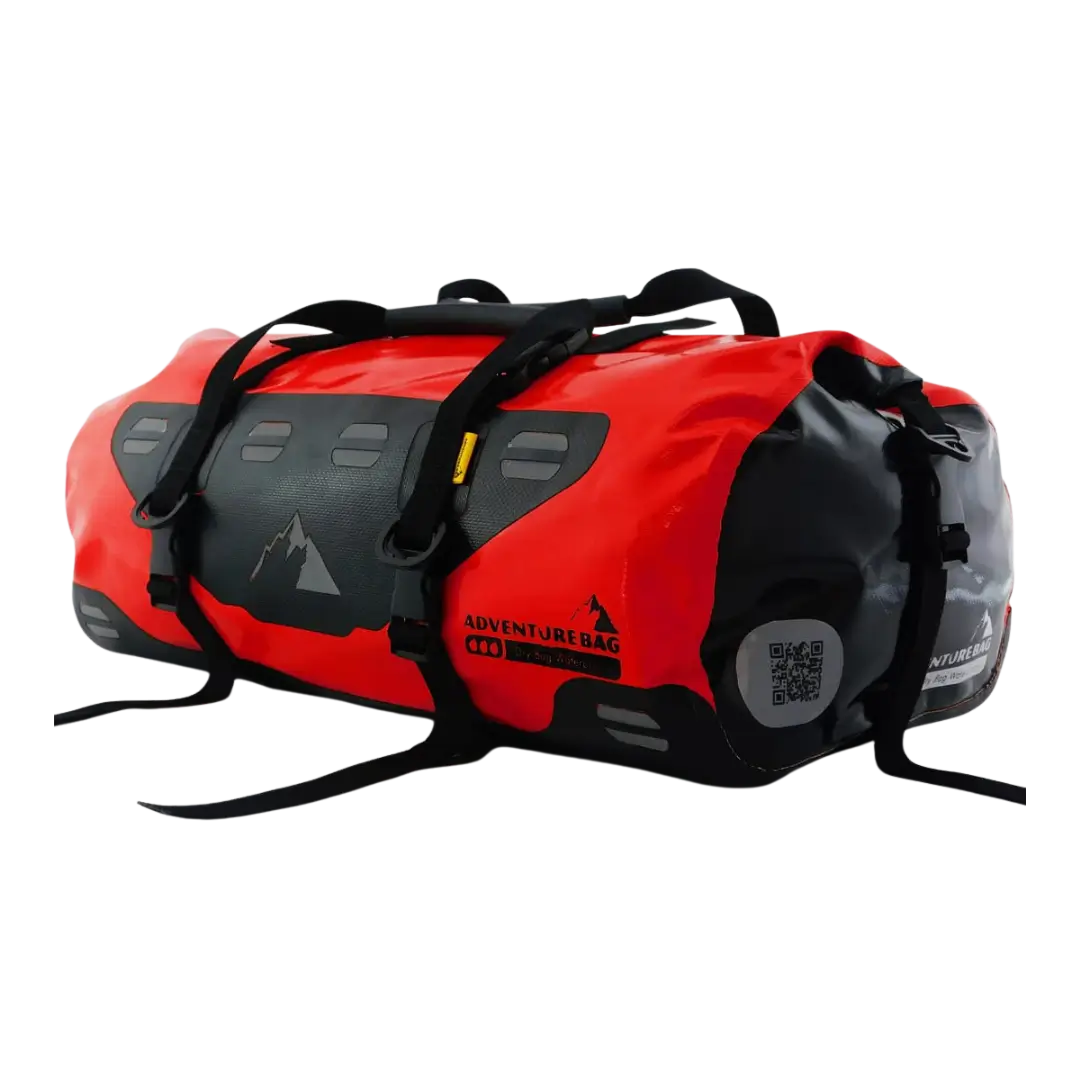 BOLSO PARA MOTO IMPERMEABLE ADVENTURE BAG DRYBAG 35 / 50 LTS ROJO