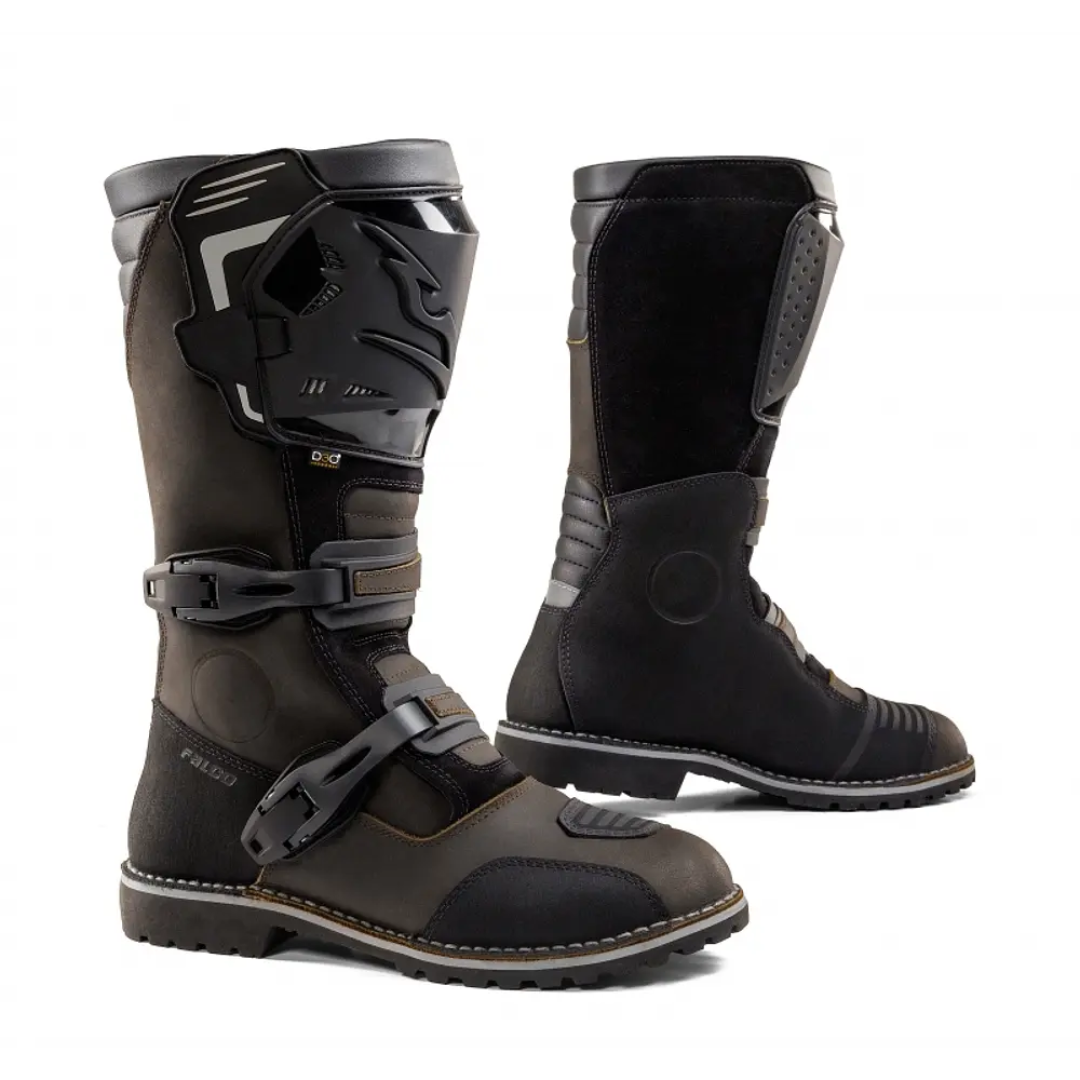 BOTA DE MOTO FALCO ADV DURANT CAFÉ