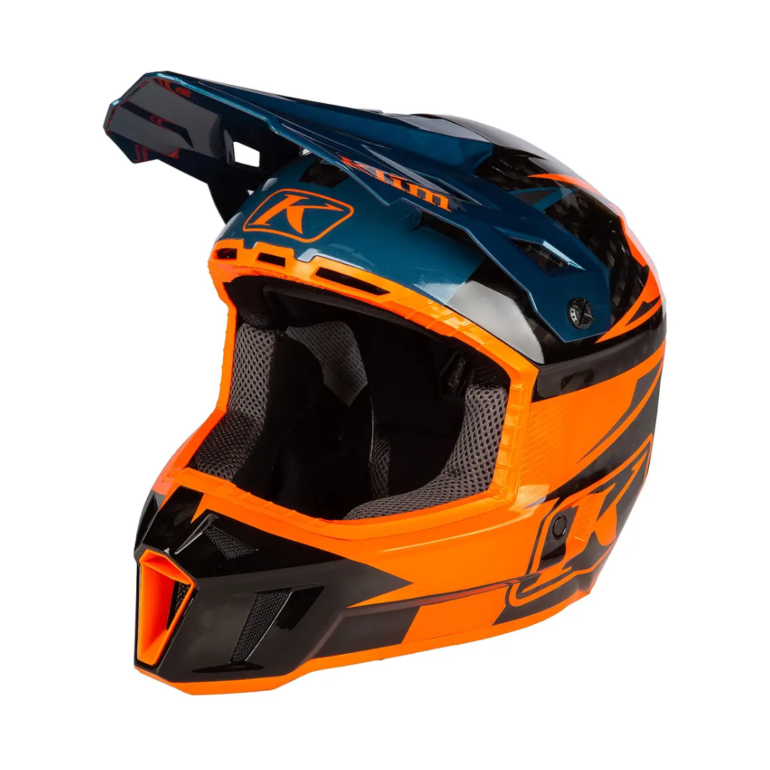 CASCO DE MOTO KLIM F3 CARBON PRO OFF-ROAD STRIKER PETROL ORANGE