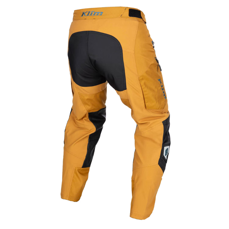 PANTALÓN DE MOTO KLIM DAKAR GOLDEN BROWN PETROL INTERIOR DE BOTA