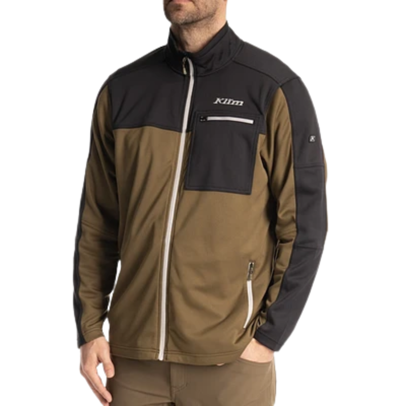 CHAQUETA SEGUNDA CAPA KLIM GLACIER DARK OLIVE - BLACK