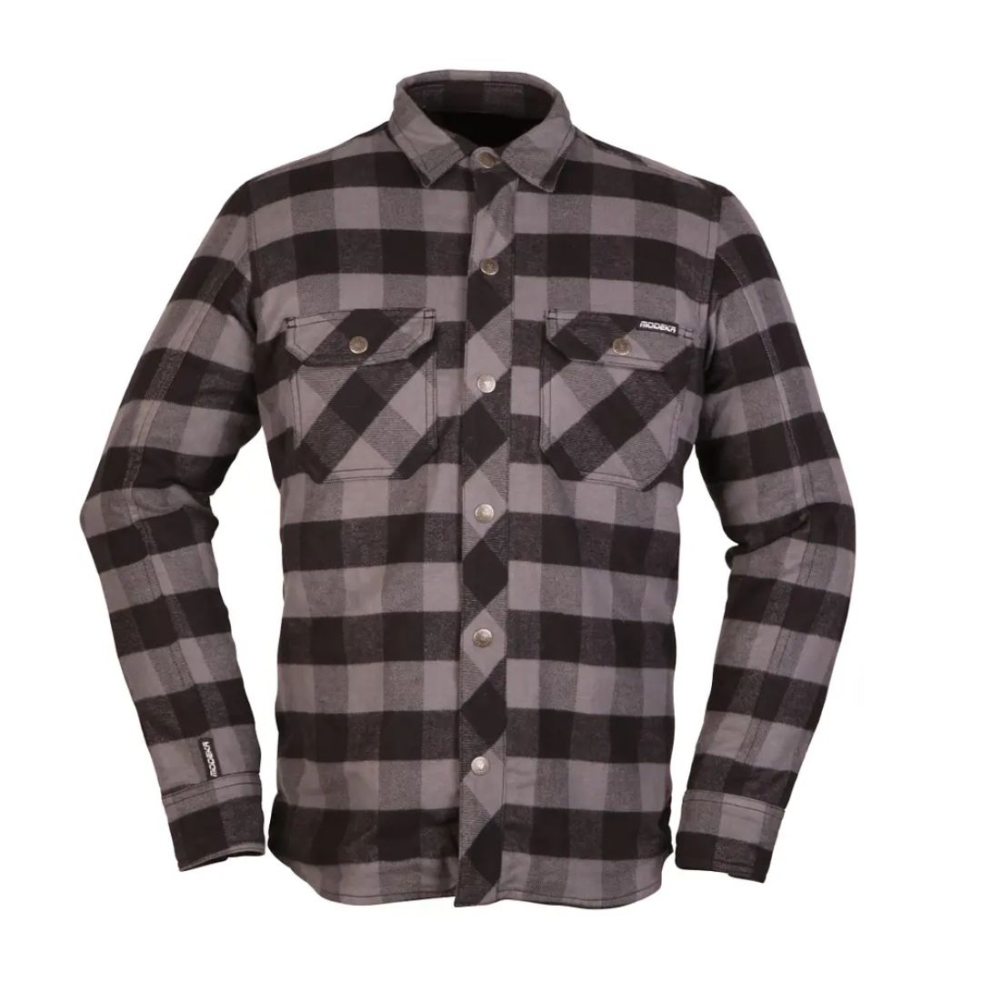 CAMISA DE MOTO MODEKA NOONER CON PROTECCIONES GRIS