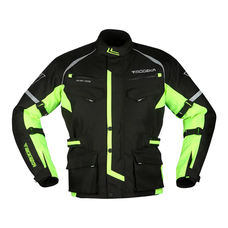 CHAQUETA DE MOTO MODEKA TAREX NEGRO / FLUOR