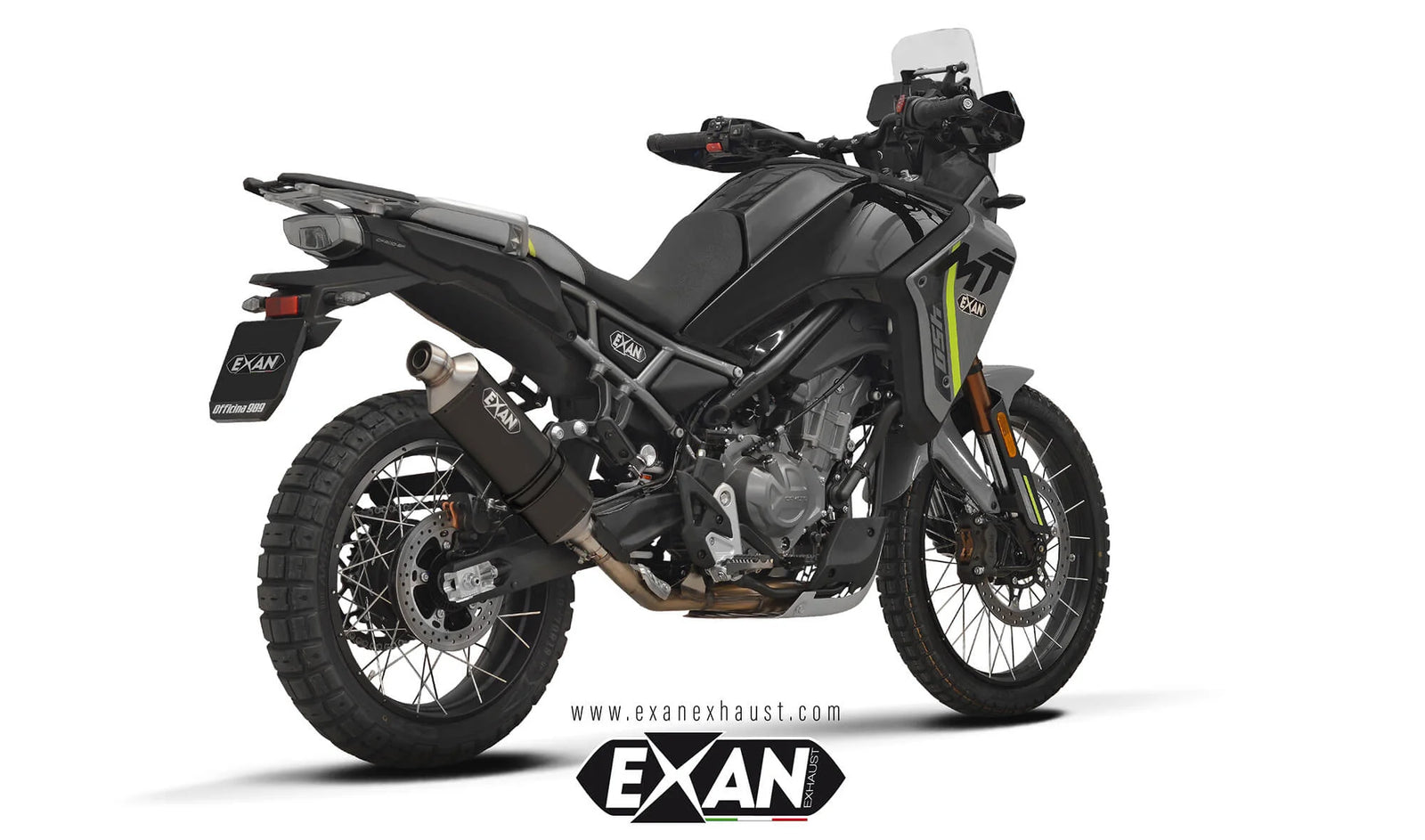ESCAPE EXAN X-RALLY - BLACK STAINLESS STEEL - CF MOTO 450MT (2024)