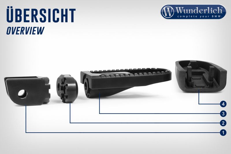 WUNDERLICH PEDAL POSITION ADAPTER FOR BMW R 1200/1250/1300 GS