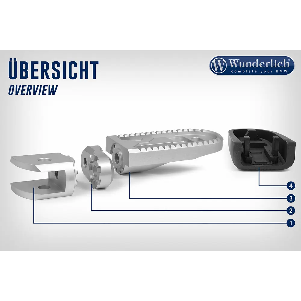 ADAPTADOR POSICIONES PEDAL WUNDERLICH PARA BMW R 1200/1250/1300 GS