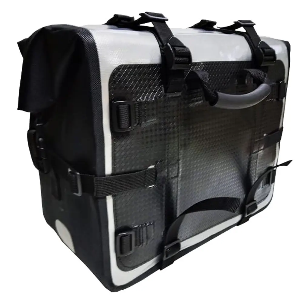 ADVENTURE BAG ALFORJAS LATERALES SEMIRRÍGIDAS 32 LTS GRIS / NEGRO