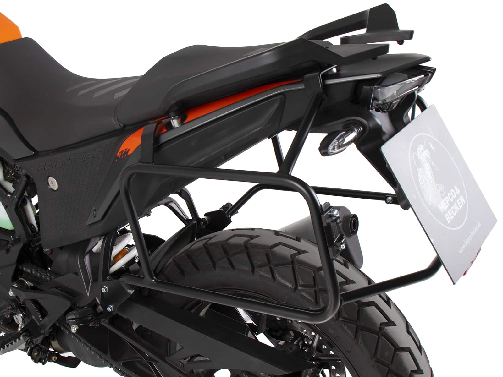 ANCLAJE MALETAS LATERALES PARA KTM 390 ADVENTURE (2020-2024) NEGRO HEPCO & BECKER