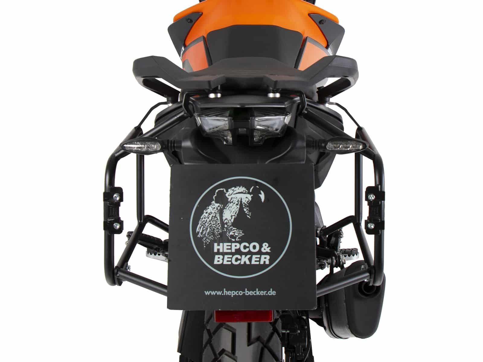 ANCLAJE MALETAS LATERALES PARA KTM 390 ADVENTURE (2020-2024) NEGRO HEPCO & BECKER