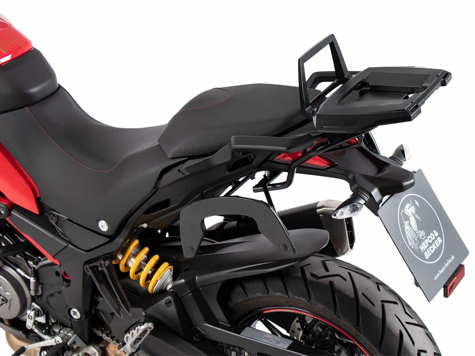 SOPORTE TOPCASE PARA DUCATI MULTISTRADA 1260 ENDURO (2019-2021) NEGRO HEPCO & BECKER