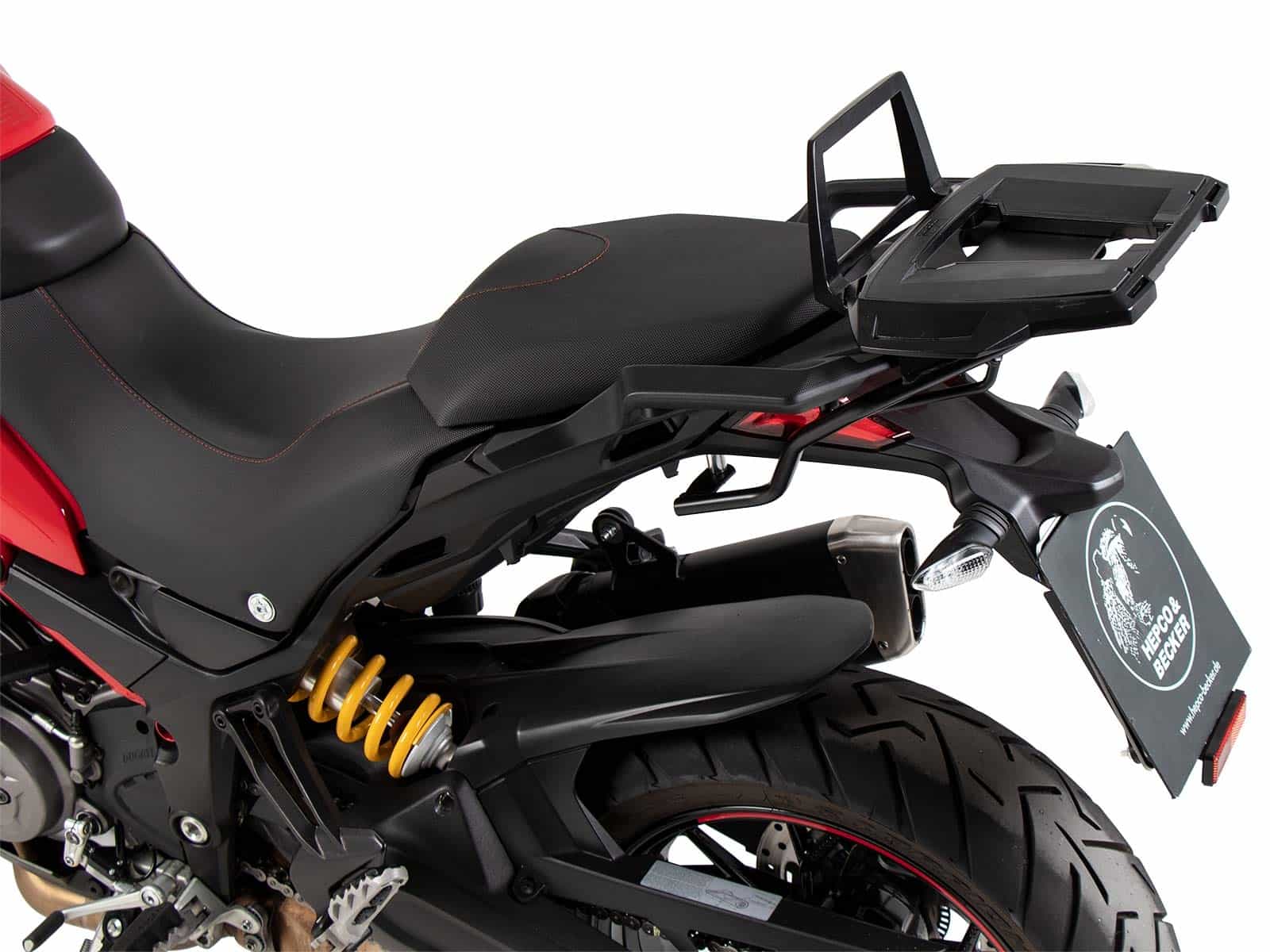 SOPORTE TOPCASE PARA DUCATI MULTISTRADA 1260 ENDURO (2019-2021) NEGRO HEPCO & BECKER