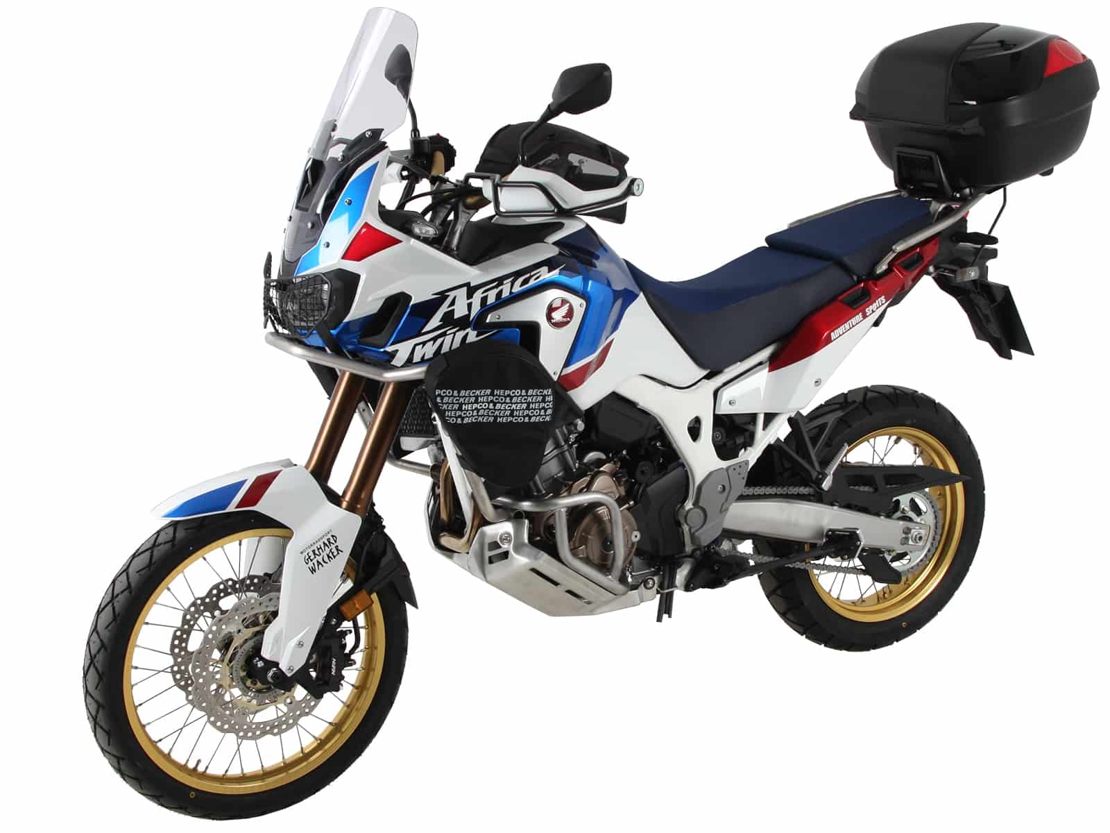 SOPORTE TOPCASE PARA HONDA CRF1000L AFRICA TWIN ADVENTURE SPORTS (2018-2019) NEGRO HEPCO & BECKER