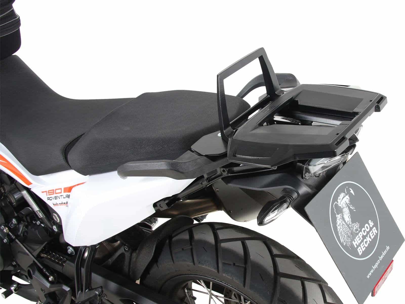 SOPORTE TOPCASE PARA KTM 890 ADVENTURE / R / RALLY (2021-2022) NEGRO HEPCO & BECKER