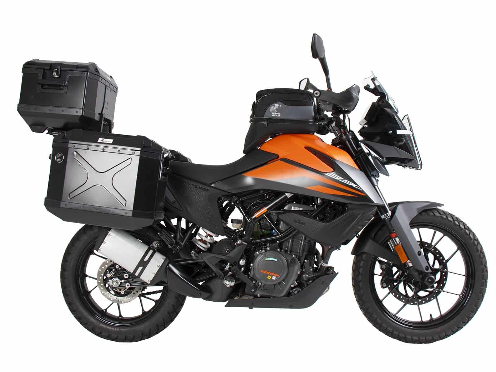 SOPORTE TOPCASE PARA KTM 390 ADVENTURE (2020-2024) NEGRO HEPCO & BECKER
