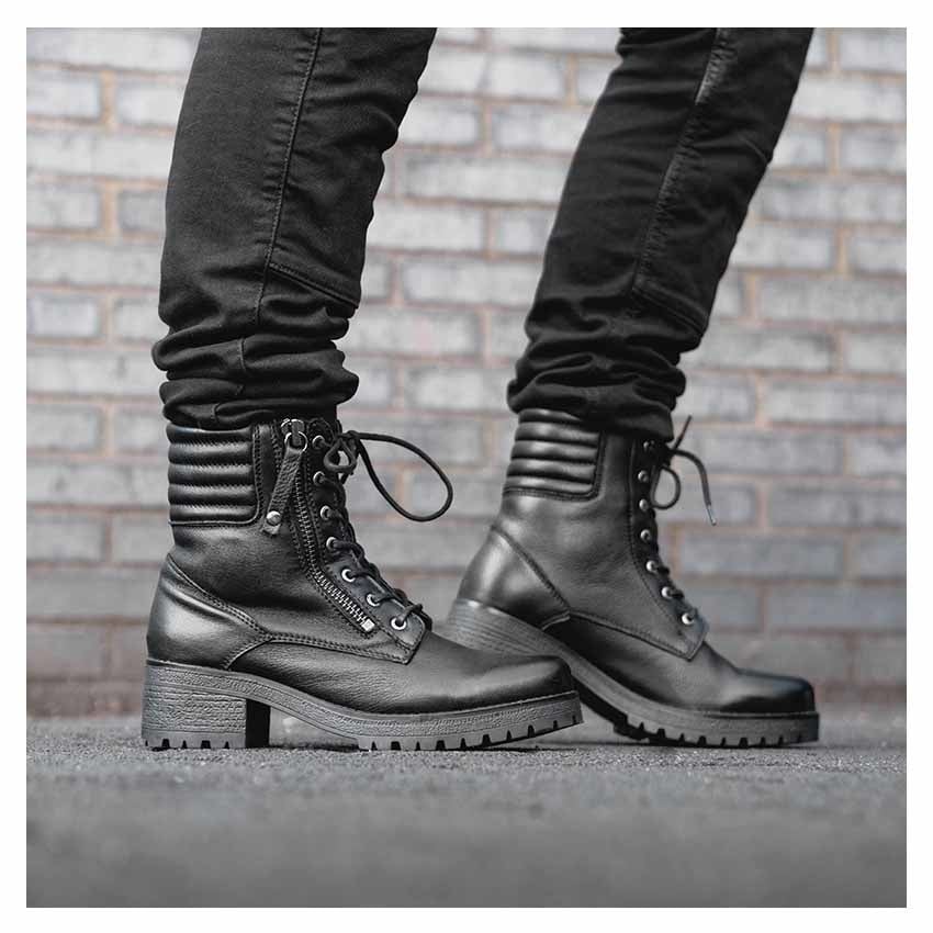 BOTAS DE MOTO PARA MUJER FALCO | MISTY BLACK