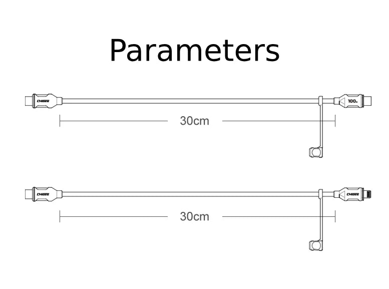 CABLE CARGA RAPIDA CHIGEE PARA TR100 Y CG2 CONECTOR TIPO IPHONE