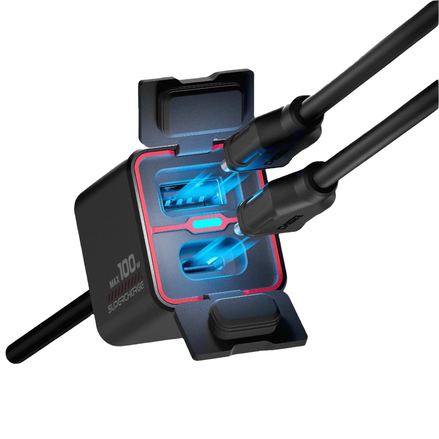 CARGADOR CHIGEE TR100 DOBLE USB 100W SUPER CARGA