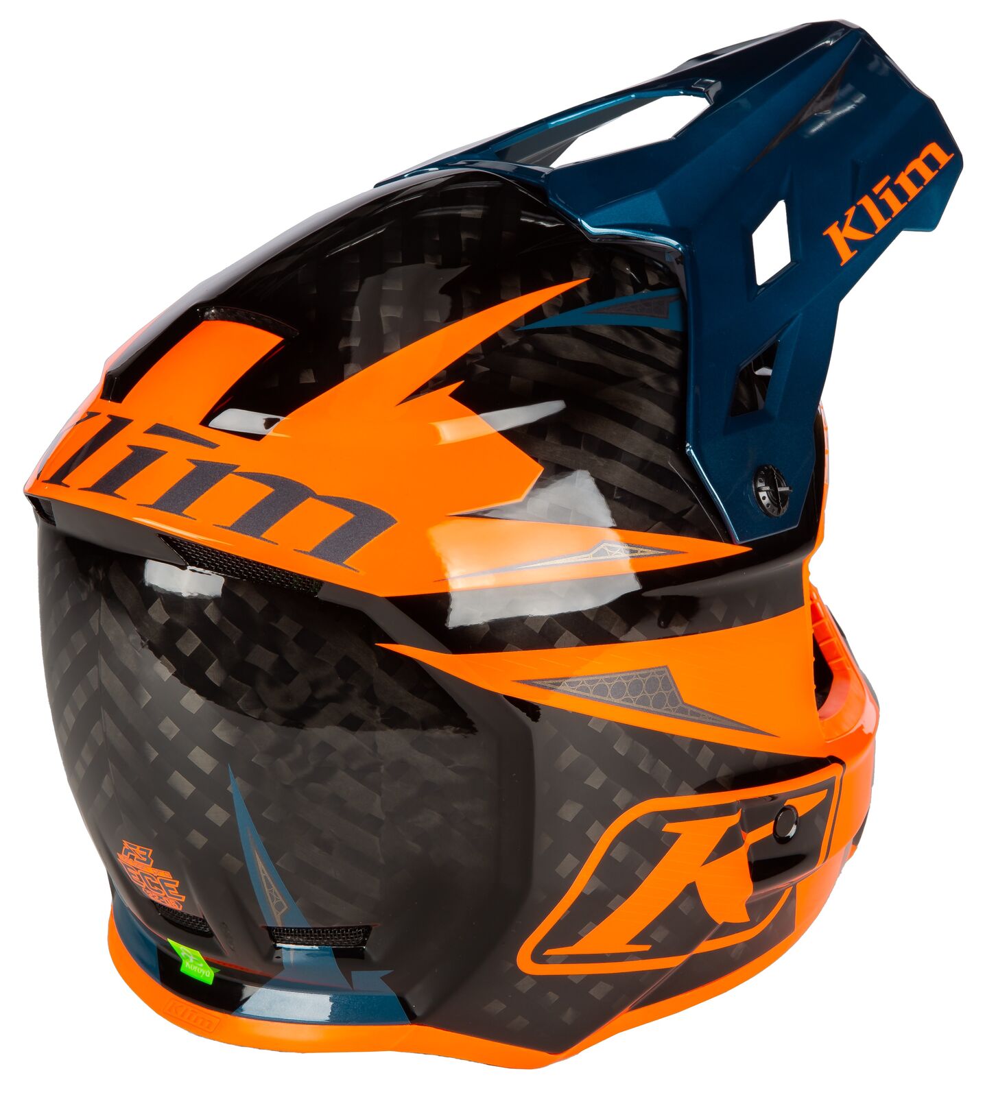 CASCO DE MOTO KLIM | F3 CARBON PRO OFF-ROAD STRIKER PETROL ORANGE
