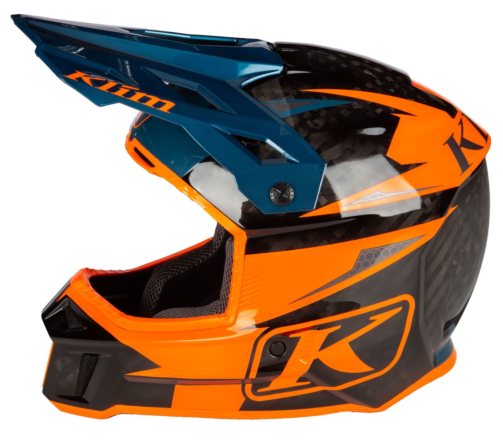CASCO DE MOTO KLIM | F3 CARBON PRO OFF-ROAD STRIKER PETROL ORANGE