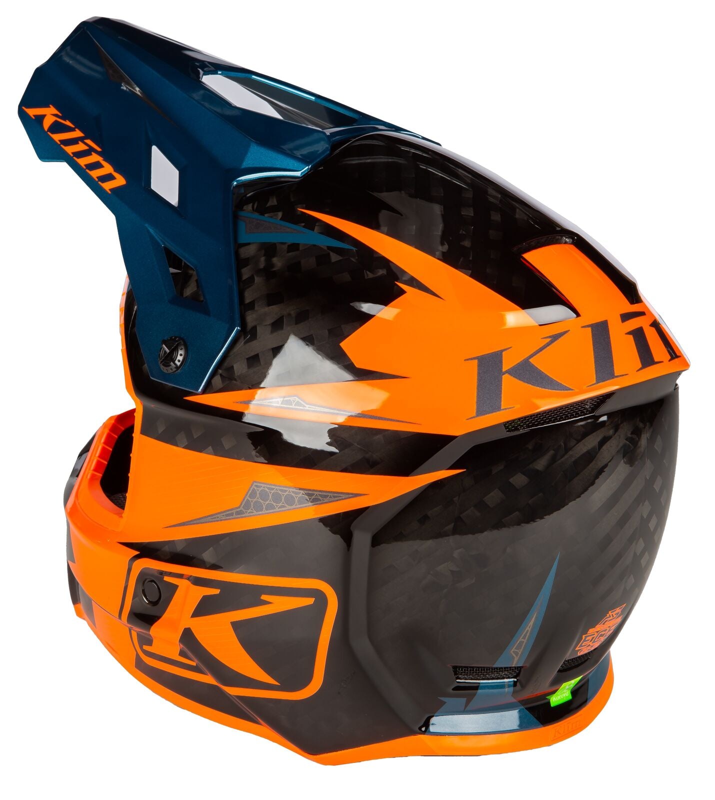 CASCO DE MOTO KLIM | F3 CARBON PRO OFF-ROAD STRIKER PETROL ORANGE