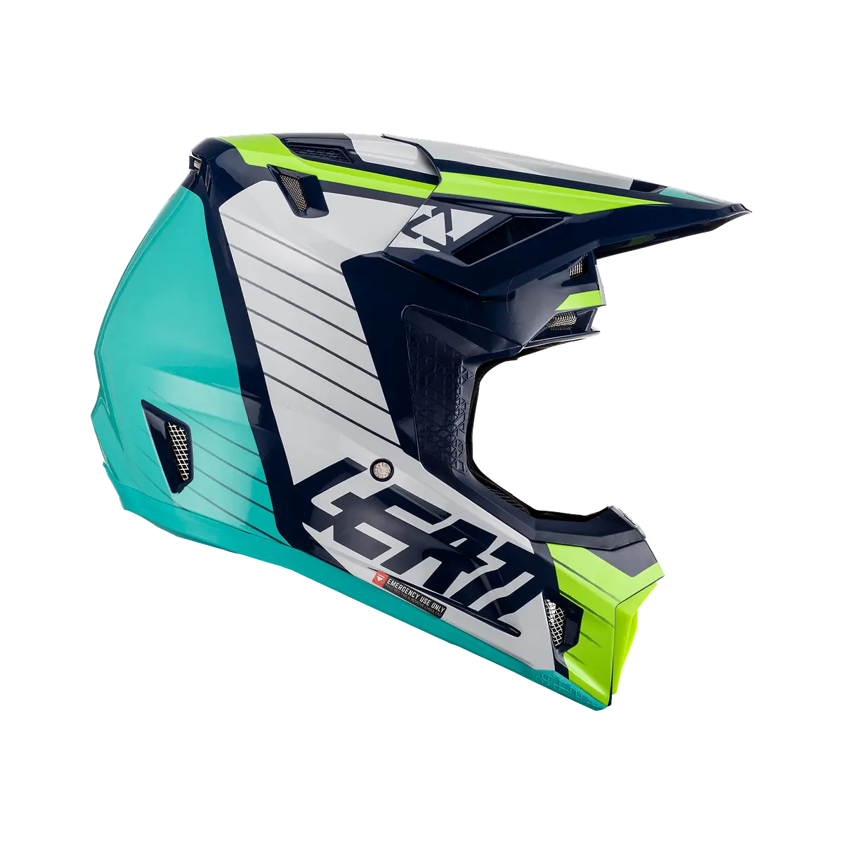 CASCO DE MOTO LEATT 7.5 CACTUS BLUE + ANTIPARRAS 4.5