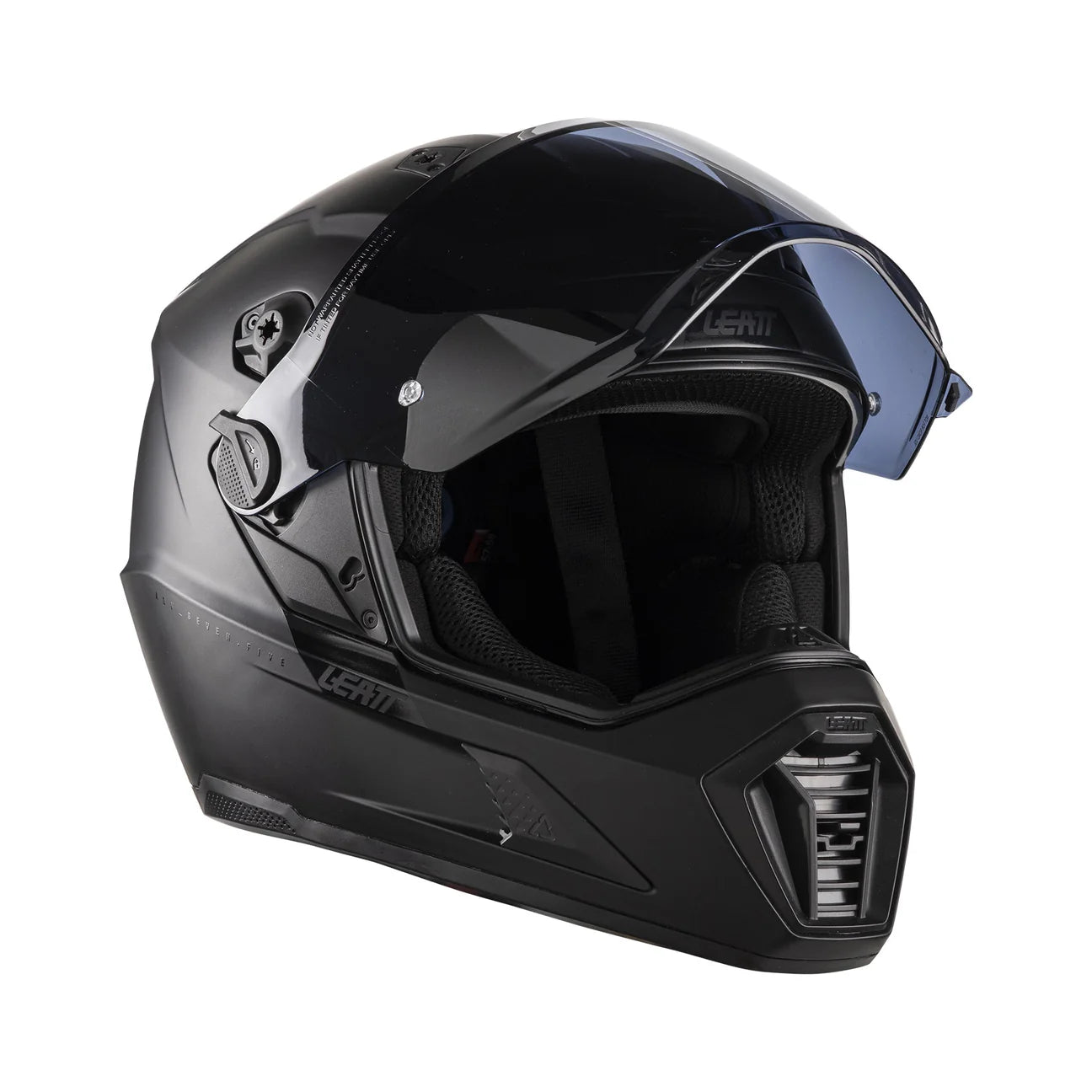CASCO DE MOTO LEATT ADVENTURE 7.5 MÁS ANTIPARRAS 2.5 KIT NEGRO