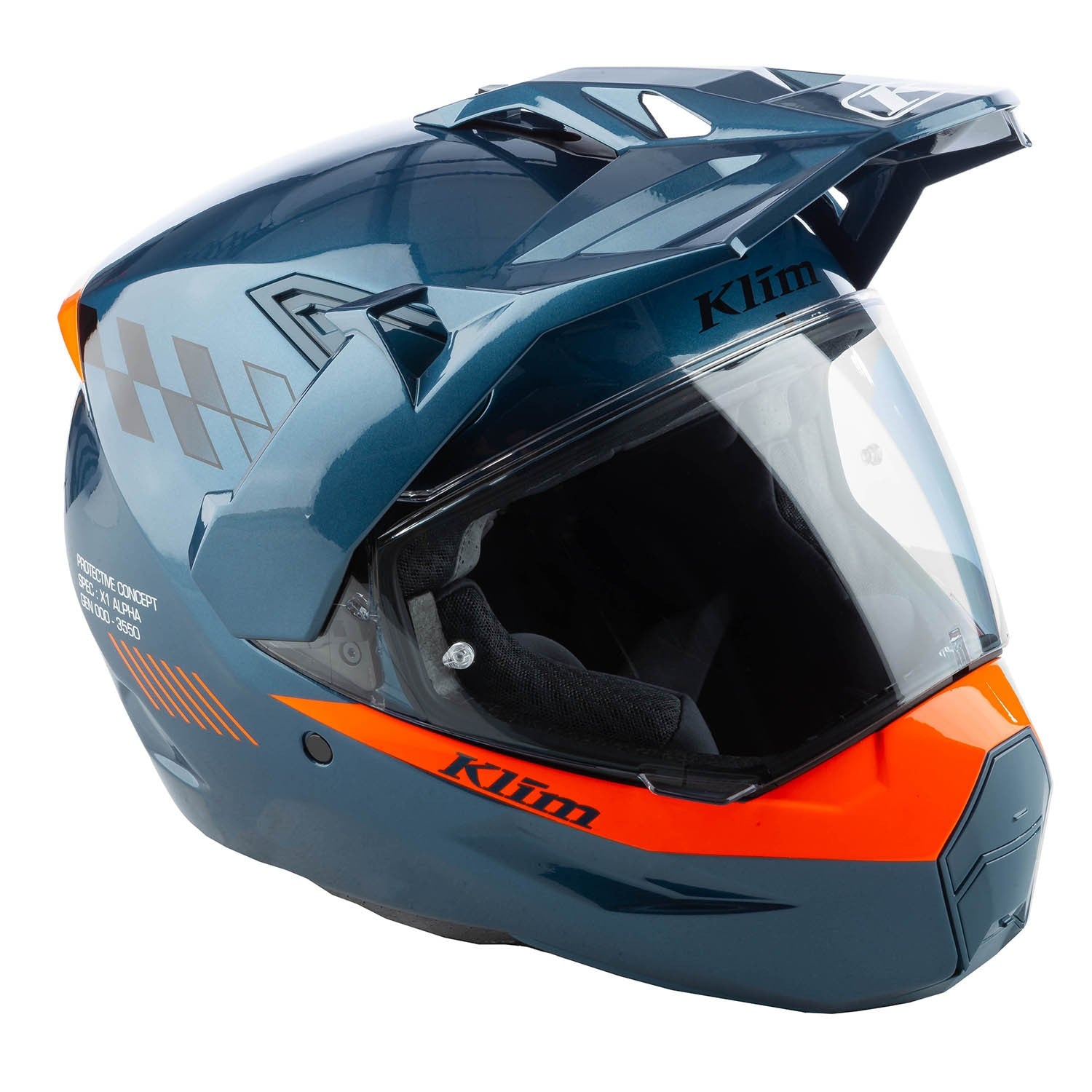 CASCO DE MOTO KLIM X1 ALPHA | GLOSS CONCEPT PETROL STRIKE ORANGE