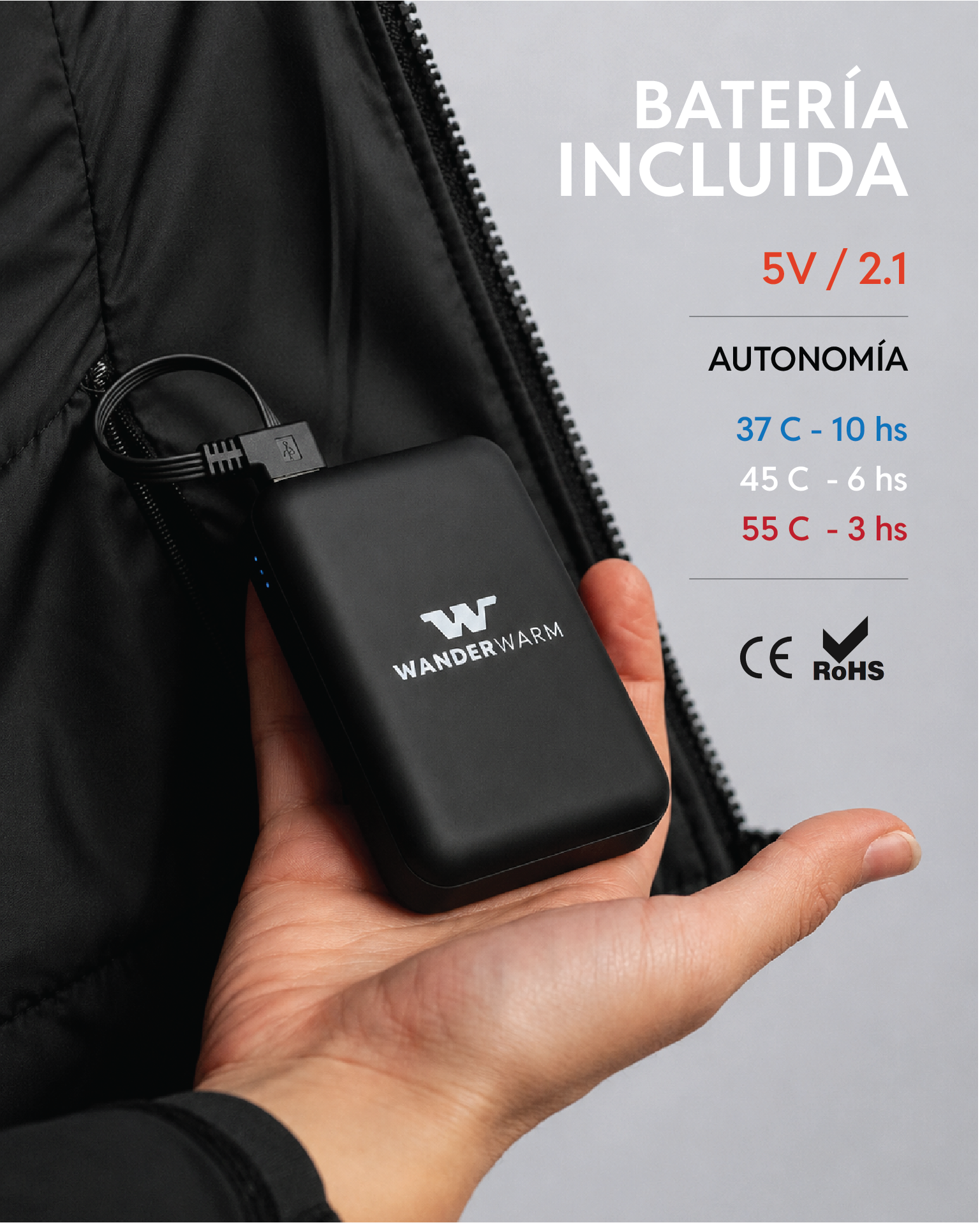CHAQUETA TÉRMICA INTELIGENTE WANDERWARM ODIN