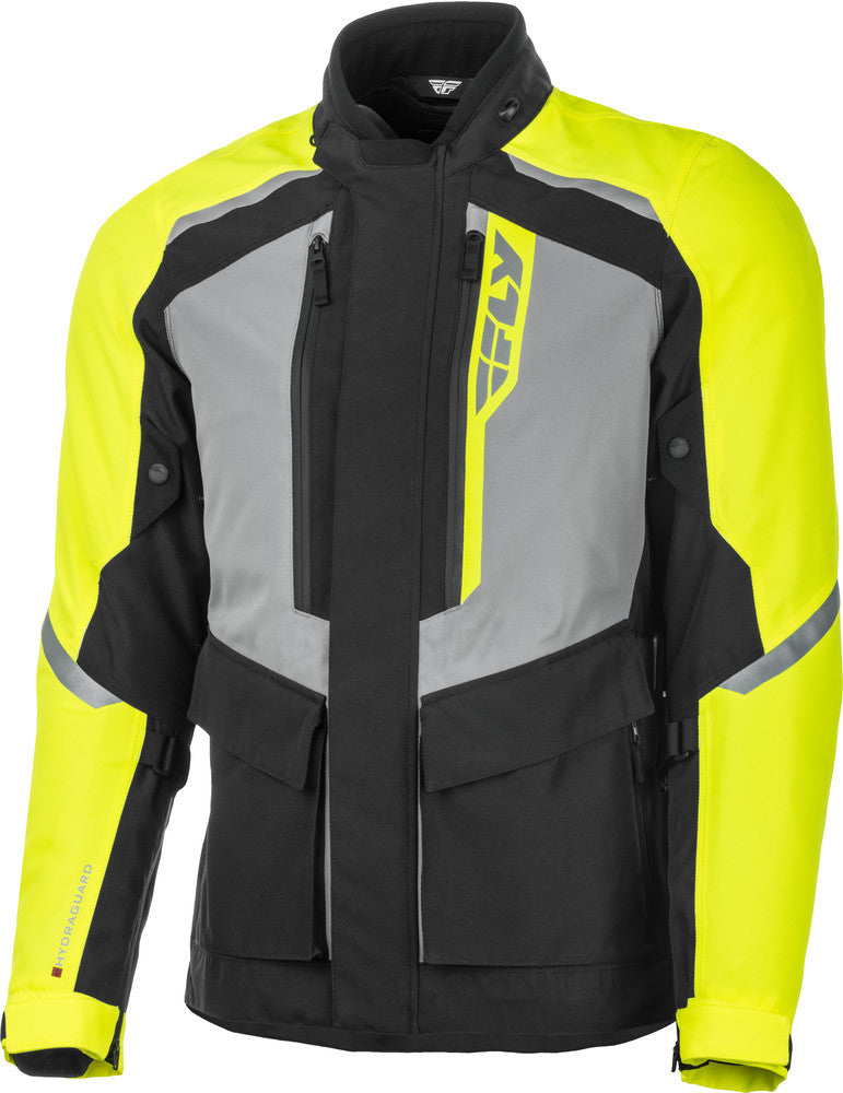 FLY RACING TERRA TREK BLACK HI-VIS MOTORCYCLE JACKET