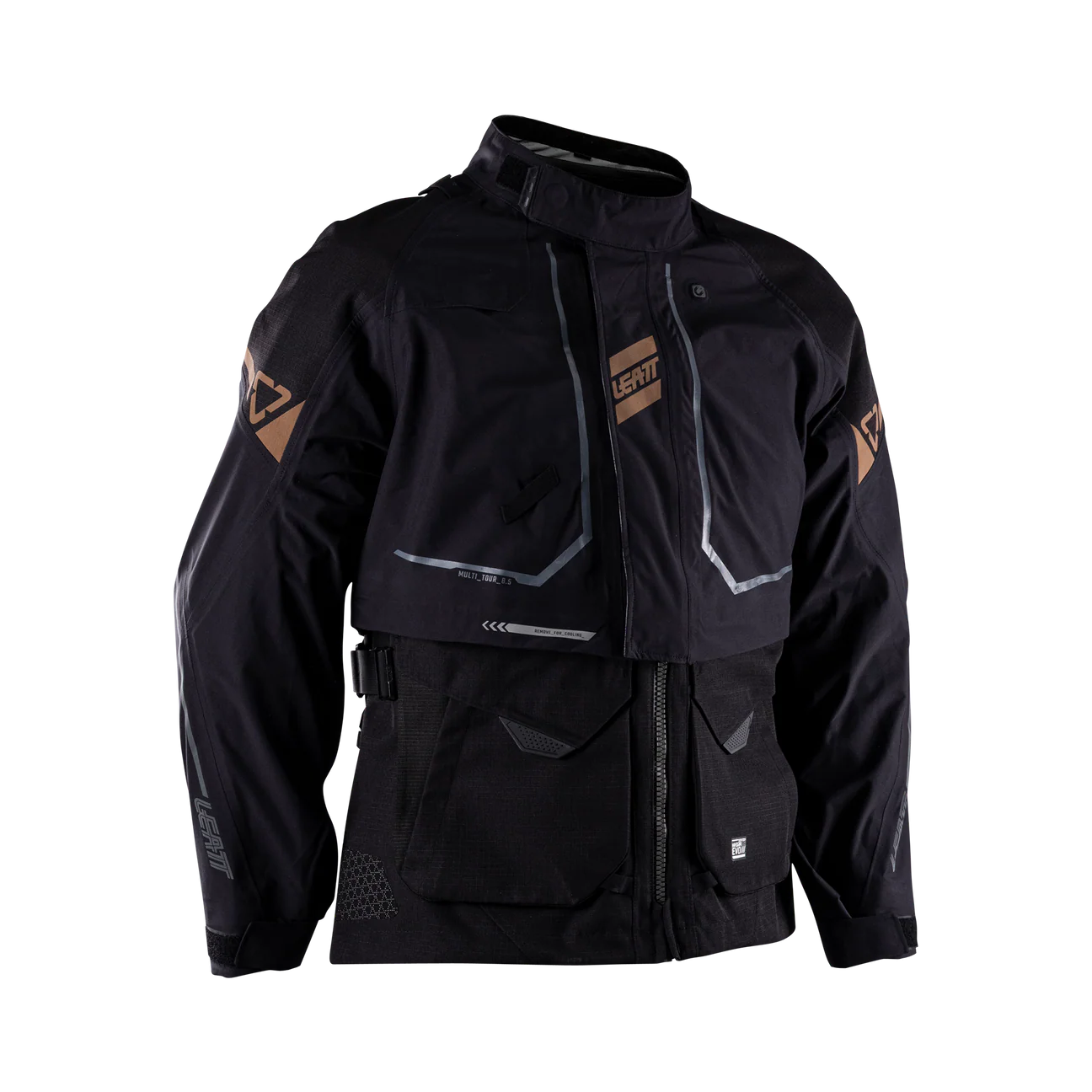 LEATT ADVENTURE MULTITOUR 8.5 STEALTH MOTORCYCLE JACKET