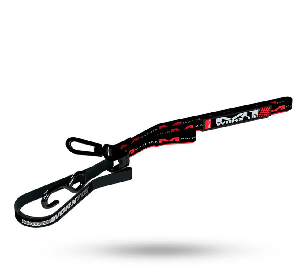 SET CORREAS DE AMARRE MATRIX WORX M1 1” PARA MOTO (2 UNIDADES) NEGRAS