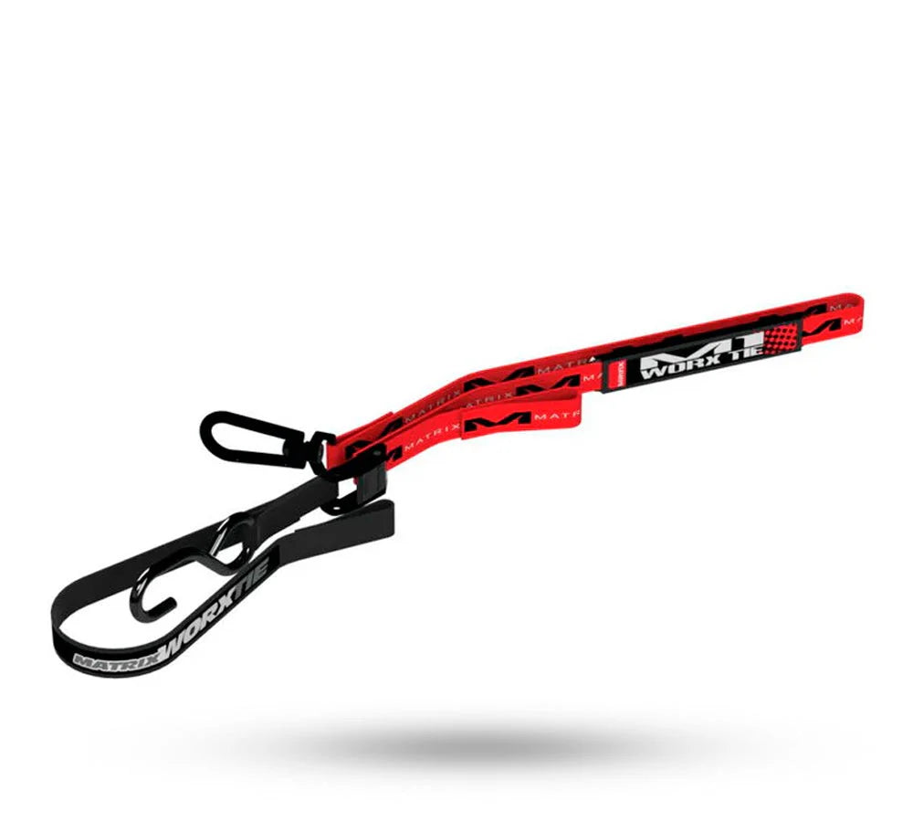 SET CORREAS DE AMARRE MATRIX WORX M1 1” PARA MOTO (2 UNIDADES) ROJAS