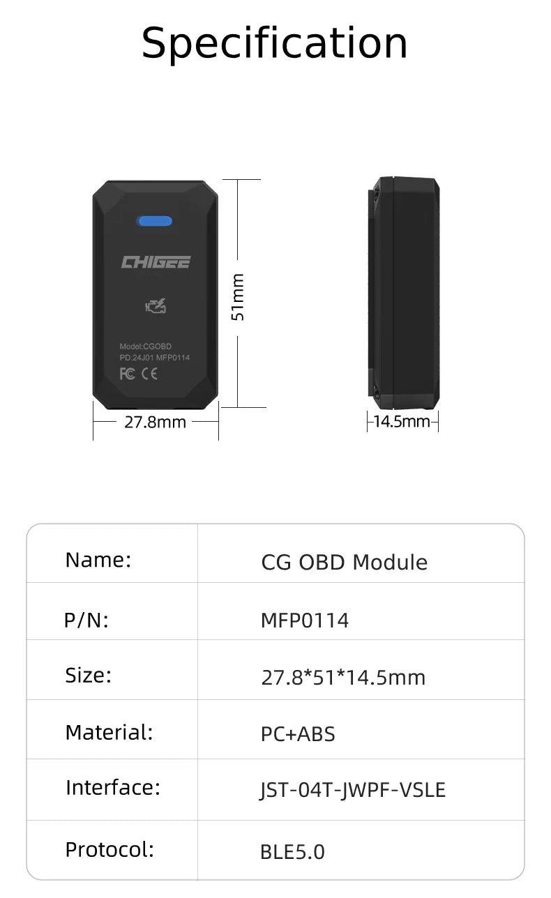 MODULO INALAMBRICO OBD CHIGEE AIO-5 y AIO-6