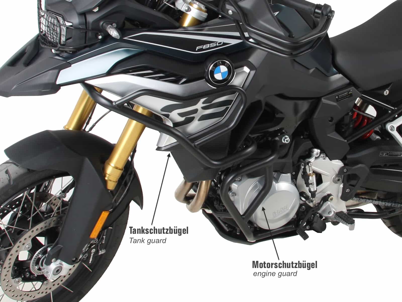 DEFENSA DE ESTANQUE HEPCO&BECKER NEGRO PARA BMW F 850 GS 2018-2023