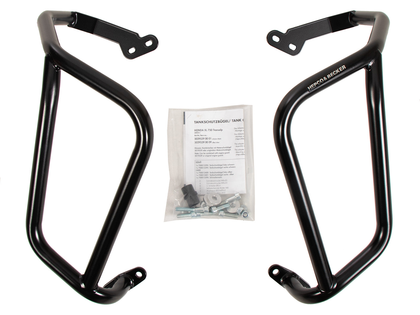 DEFENSA ESTANQUE PARA HONDA XL 750 TRANSLAP (2023-2024) NEGRA HEPCO & BECKER
