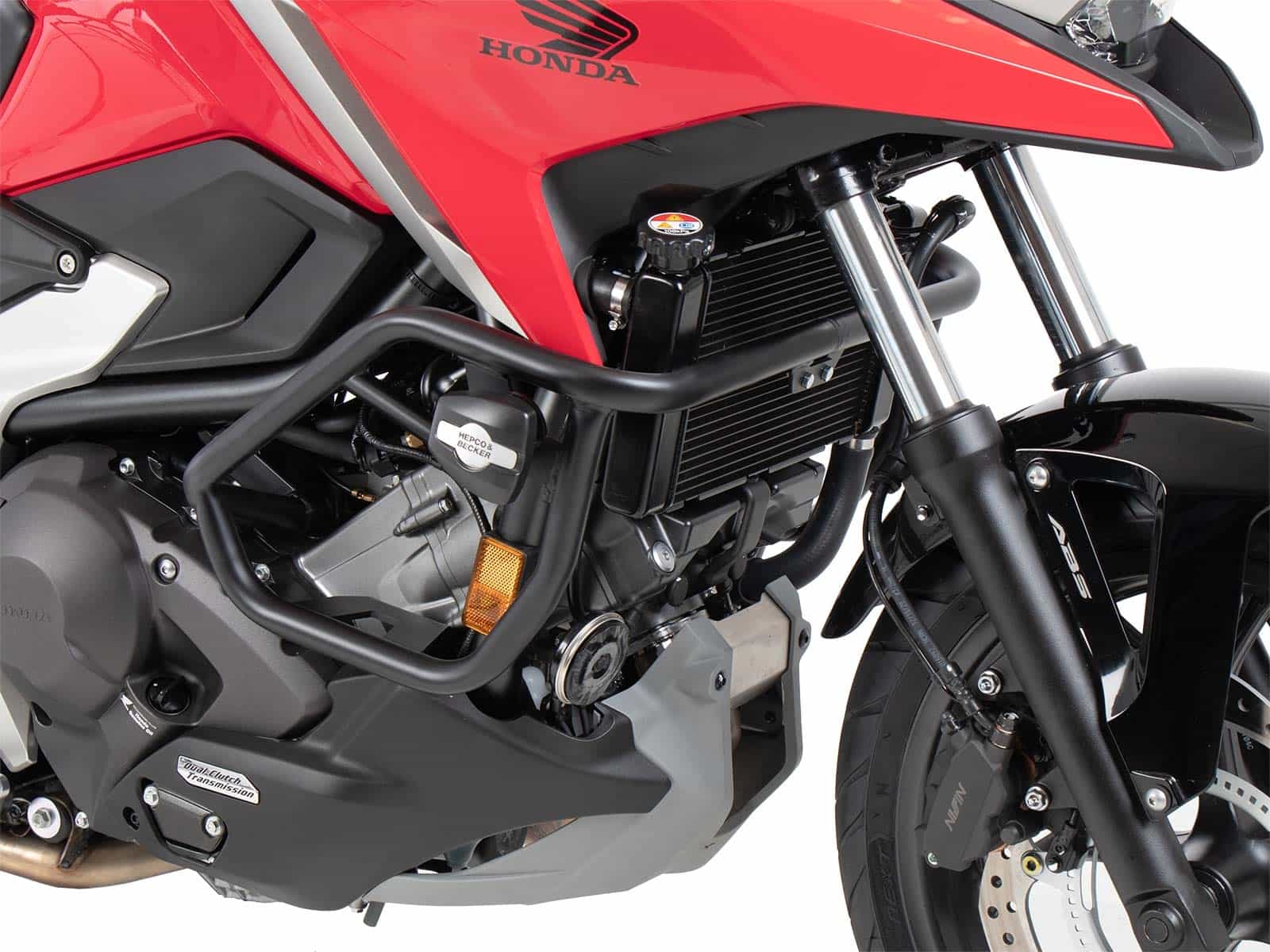 DEFENSA DE MOTOR PARA HONDA NC 750 X / DCT (2021-2025) NEGRA HEPCO & BECKER
