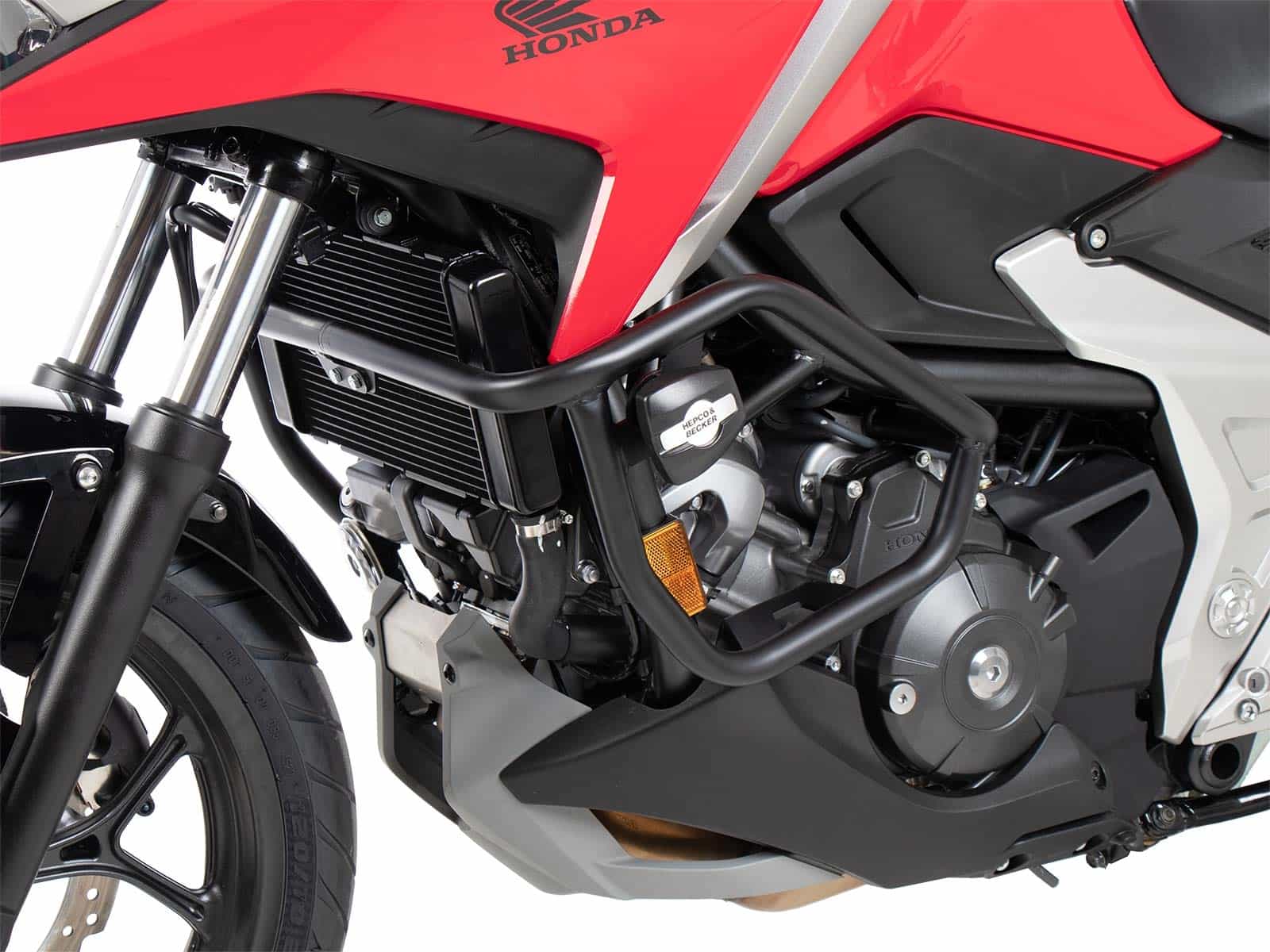 DEFENSA DE MOTOR PARA HONDA NC 750 X / DCT (2021-2025) NEGRA HEPCO & BECKER