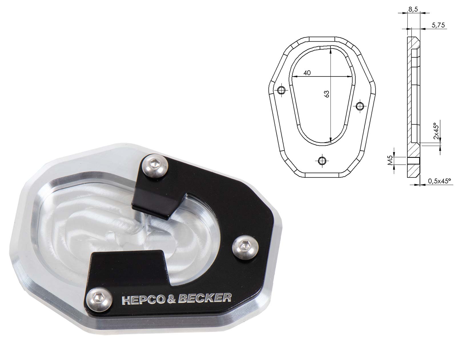EXTENSOR DE PATA HEPCO & BECKER PARA TRIUMPH TIGER 900 RALLY / RALLY PRO (2020)
