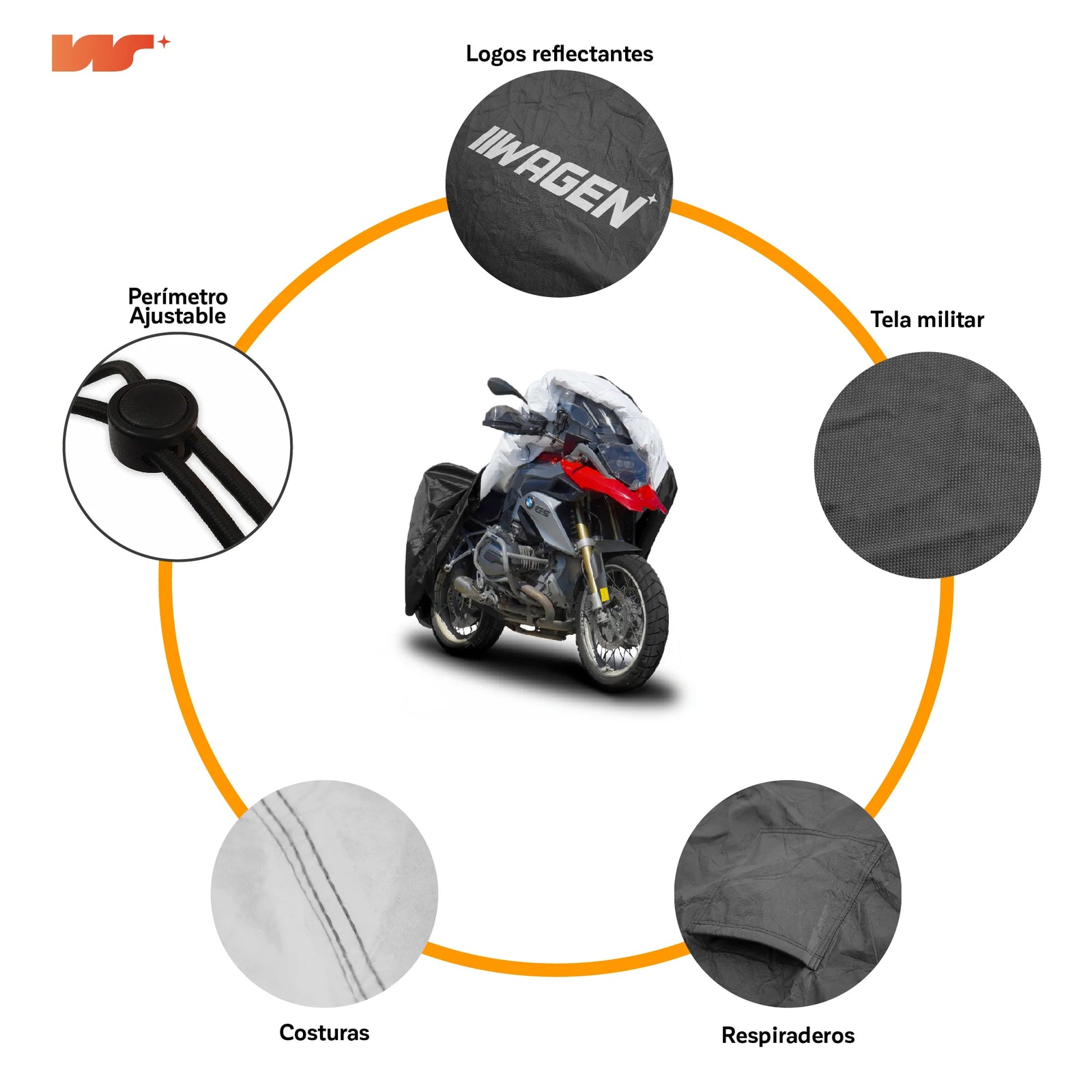 FUNDA PARA MOTO WAGEN COVERS IMPERMEABLE DELUXE