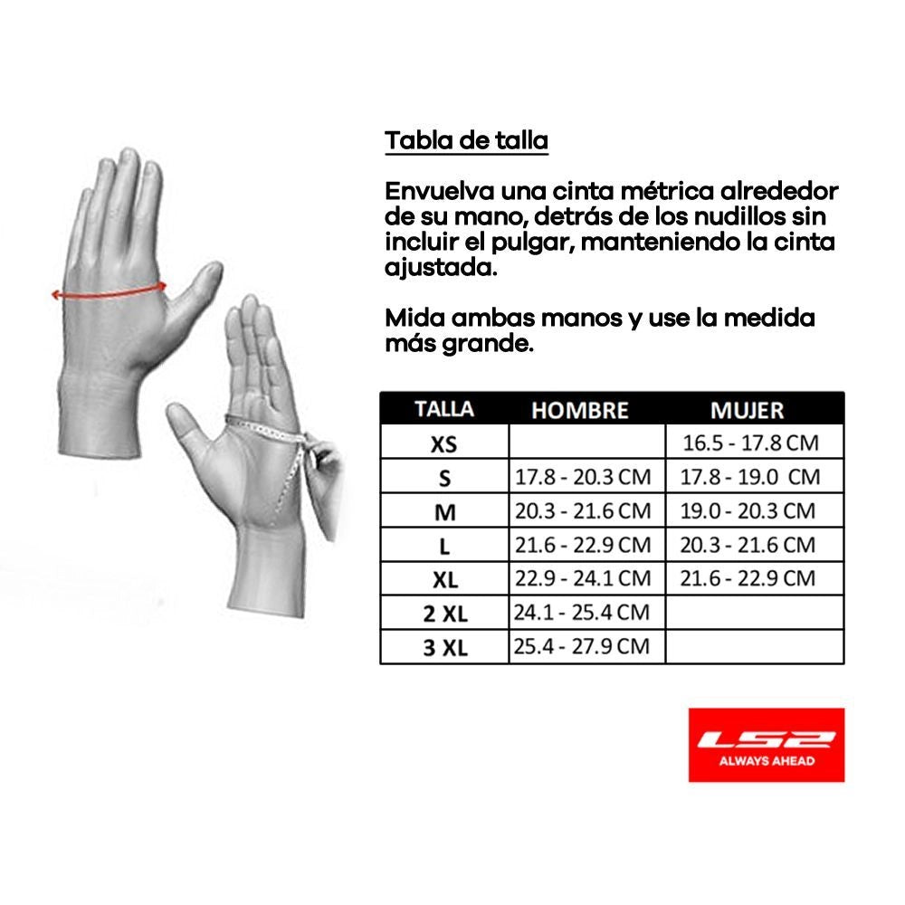 GUANTES DE MOTO LS2 URBS II NEGRO