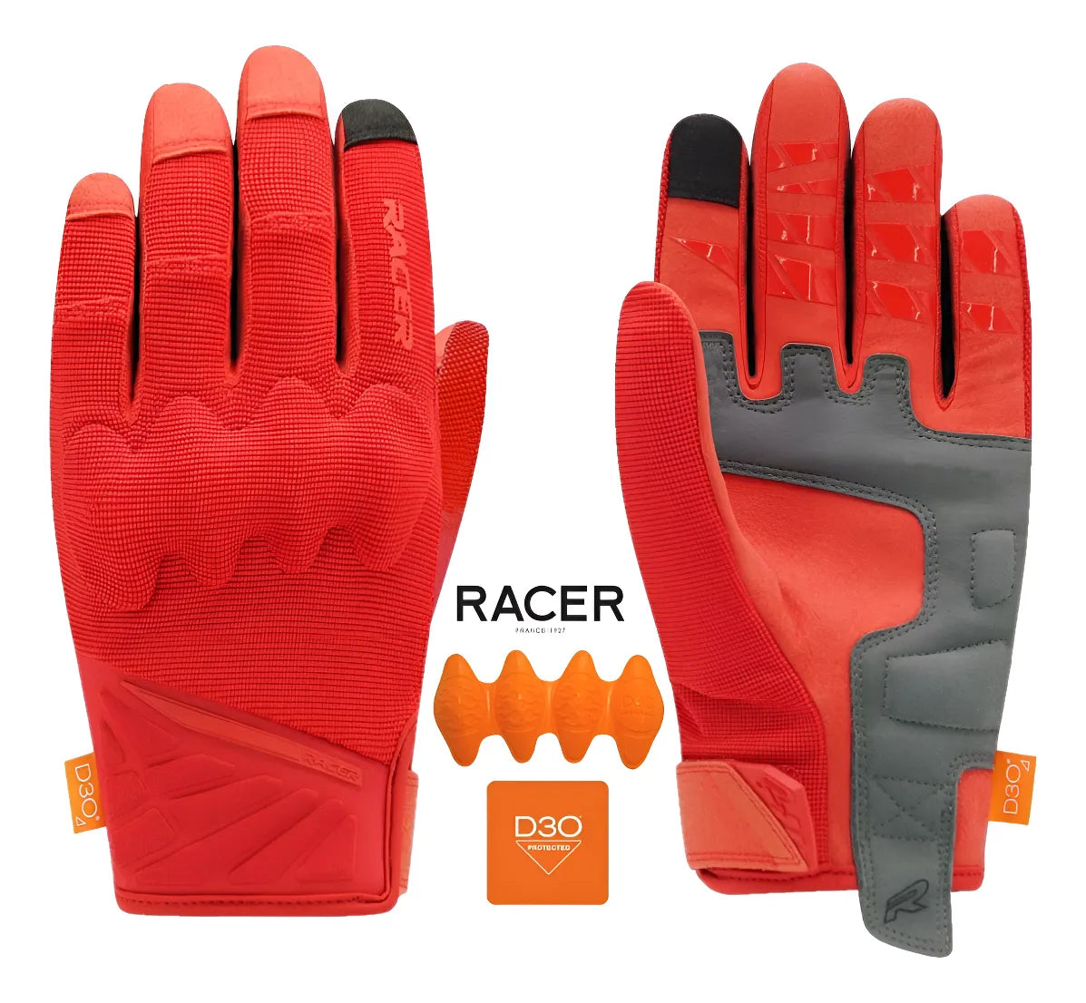GUANTES DE MOTO RACER ROCA RED