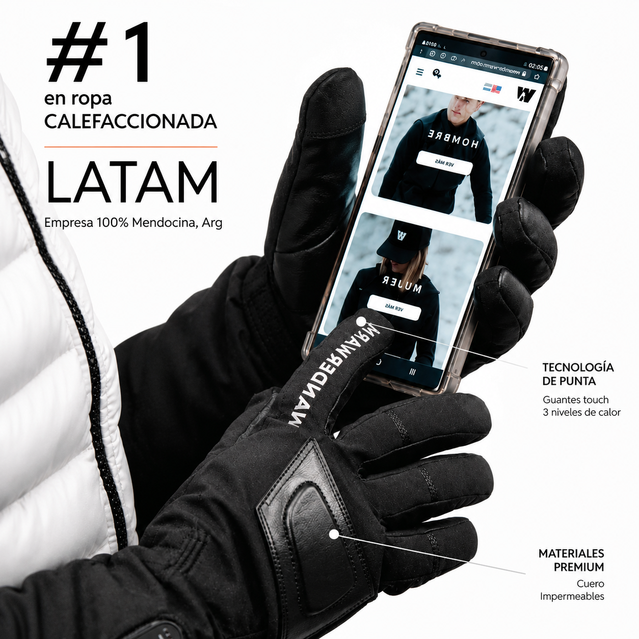 GUANTES DE MOTO TÉRMICOS CALEFACCIONADOS CON BATERÍA WANDERWARM | TORONTO® GLOVES