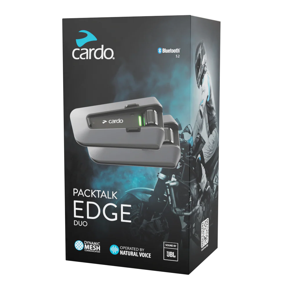 DMC CARDO PACKTALK EDGE DUO BLUETOOTH INTERCOM FOR MOTORCYCLES