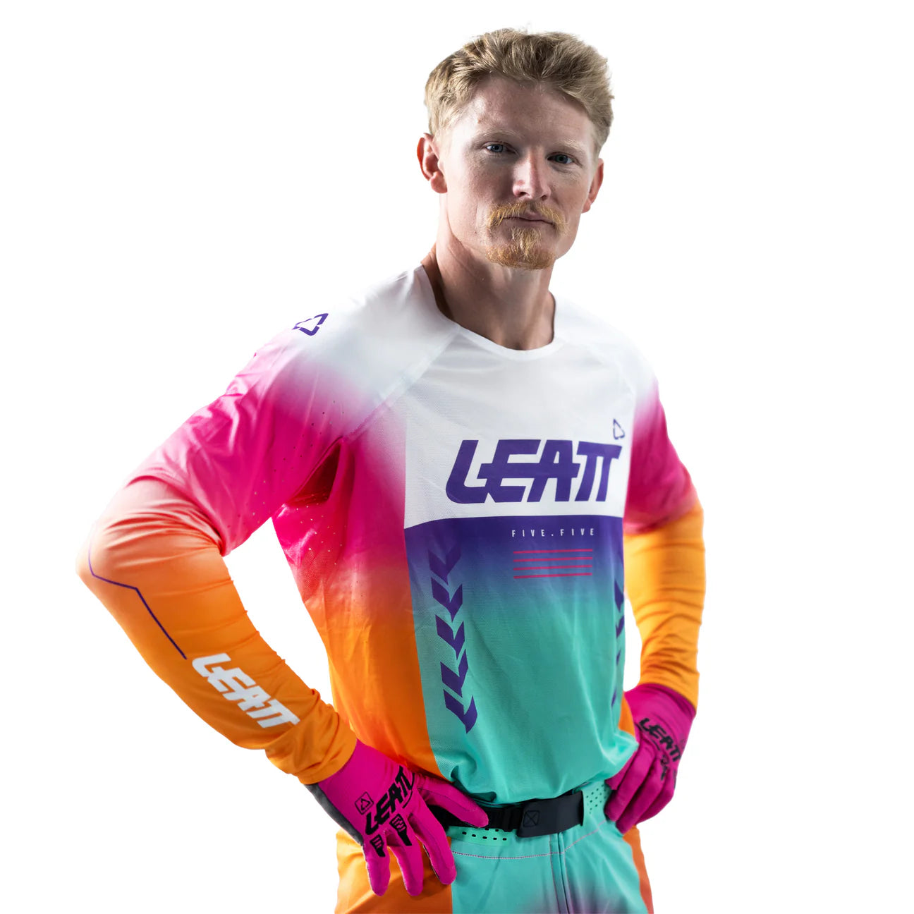 JERSEY DE MOTO LEATT 5.5 ULTRAWELD TEAL