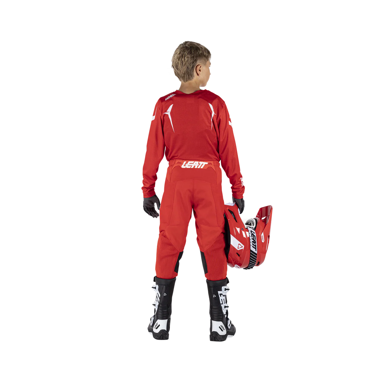 KIT JERSEY MÁS PANTALÓN MOTO NIÑO LEATT 3.5 RIDE ROJO