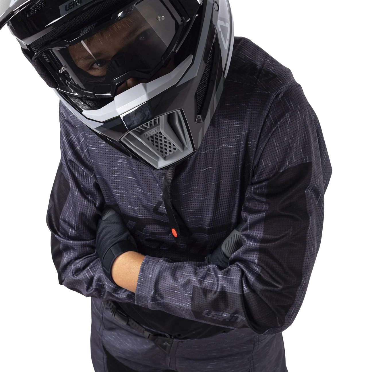 KIT JERSEY MÁS PANTALÓN MOTO NIÑO LEATT 3.5 RIDE STEALTH