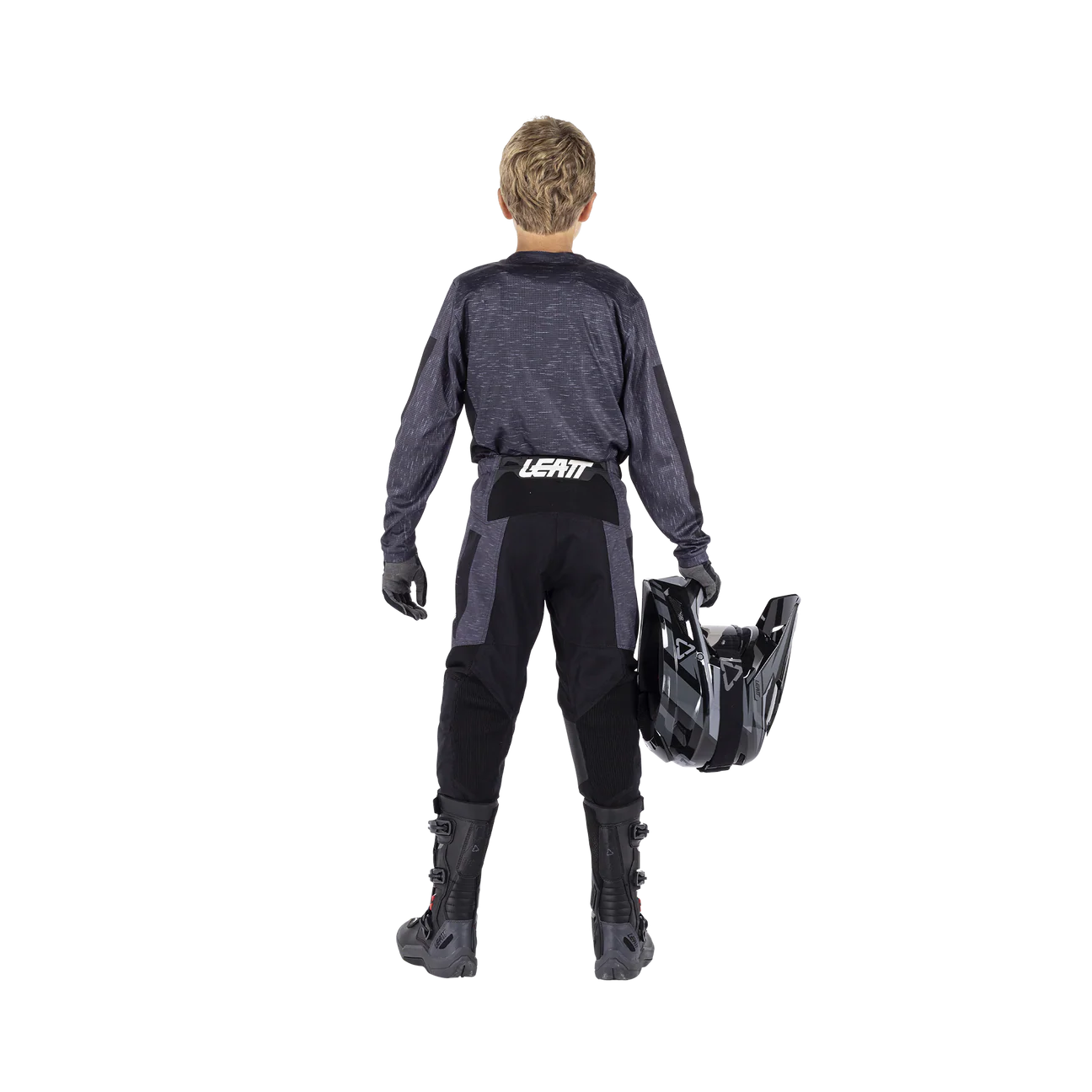 KIT JERSEY MÁS PANTALÓN MOTO NIÑO LEATT 3.5 RIDE STEALTH