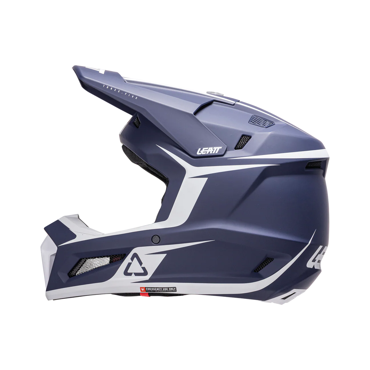 CASCO DE MOTO LEATT 3.5 PARA NIÑOS MÁS ANTIPARRAS 2.5 KIT JUNIOR AZUL