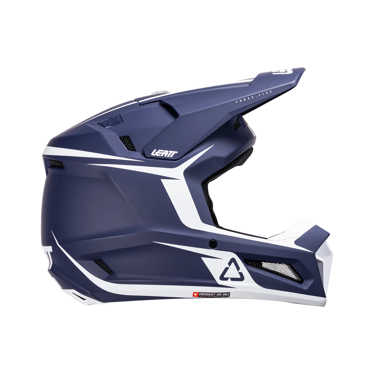CASCO DE MOTO LEATT 3.5 PARA NIÑOS MÁS ANTIPARRAS 2.5 KIT JUNIOR AZUL